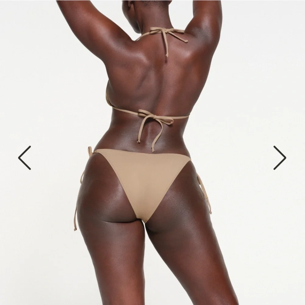 Skims Signature Swim Dipped Tie Bikini Bottom Size 3X NWT Desert